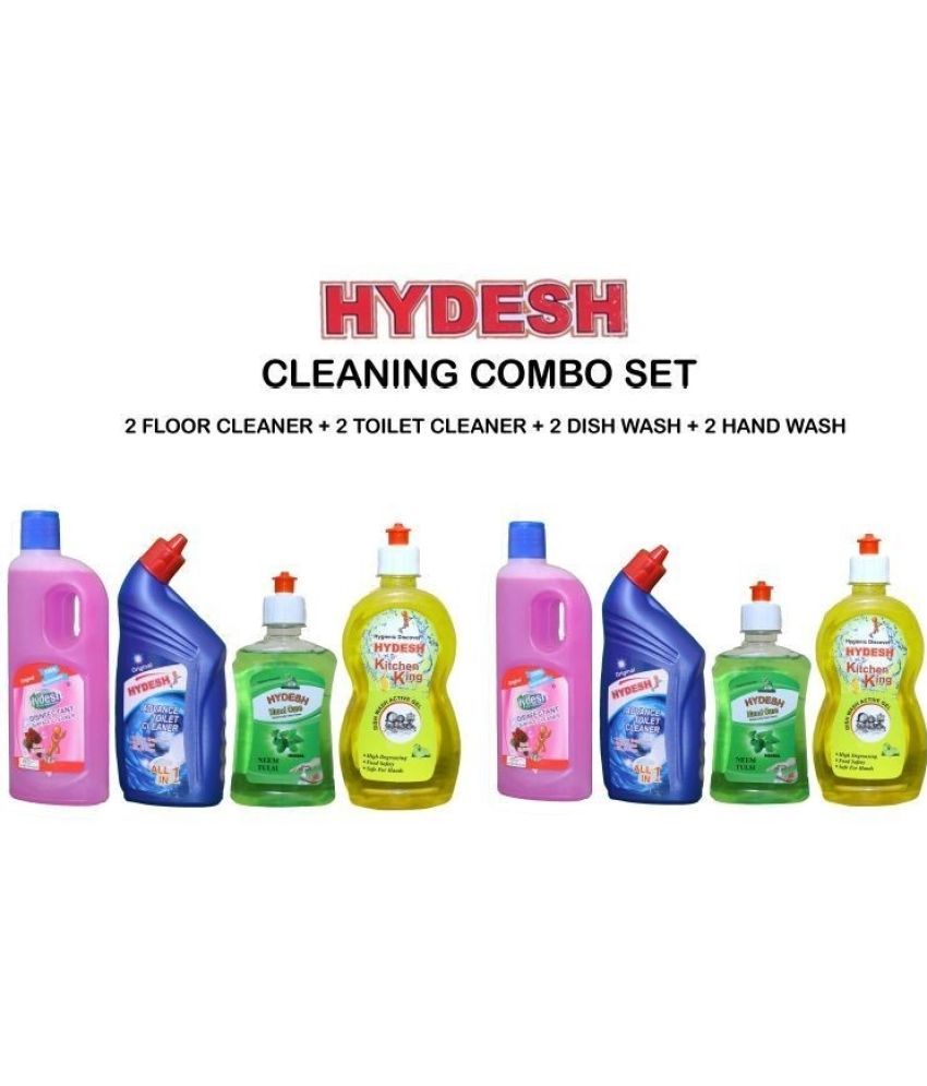     			HYDESH Floor Cleaner, Toilet Cleaner, Dish Wash, Hand Wash (Pack of 8)