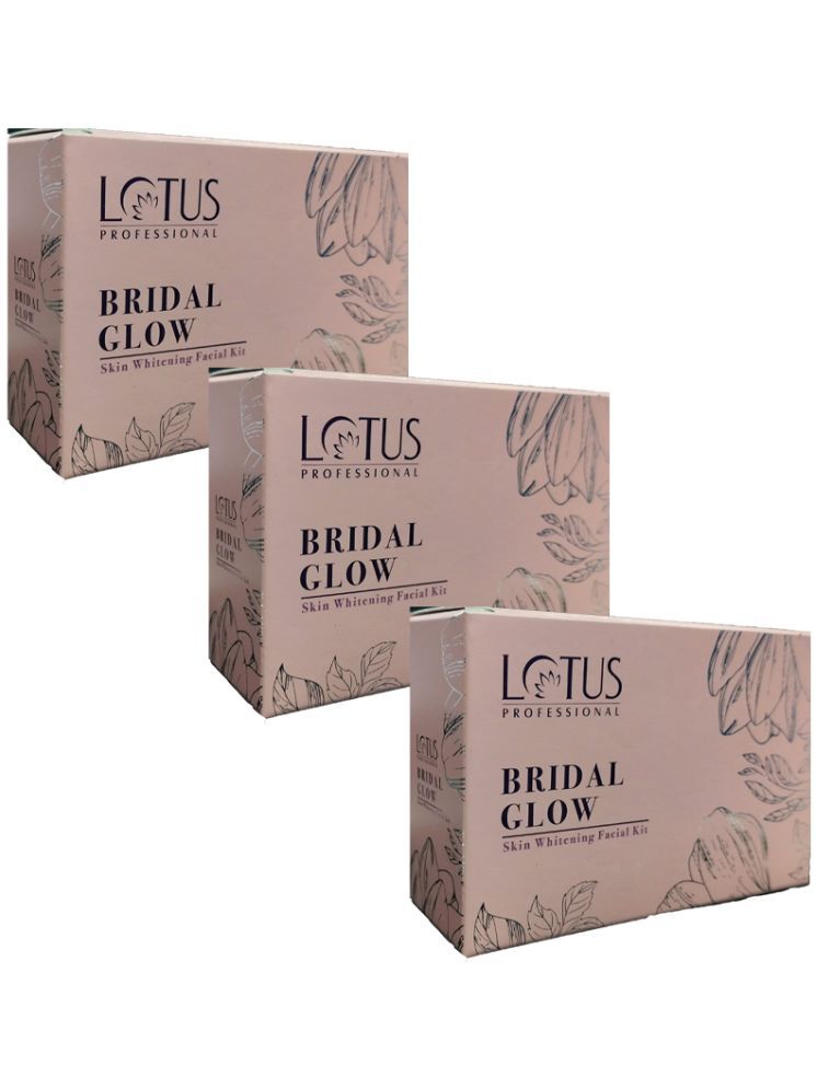     			Lotus Professional Bridal glow Skin Whitening Facial Kit 55g (Pack of 3)