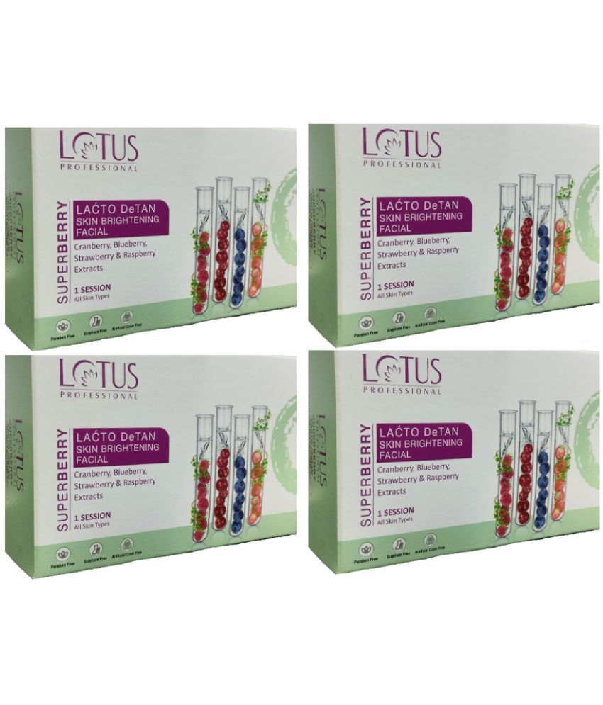     			Lotus Professional SuperBerry Lacto Detan Facial Kit 50g (Pack of 4)