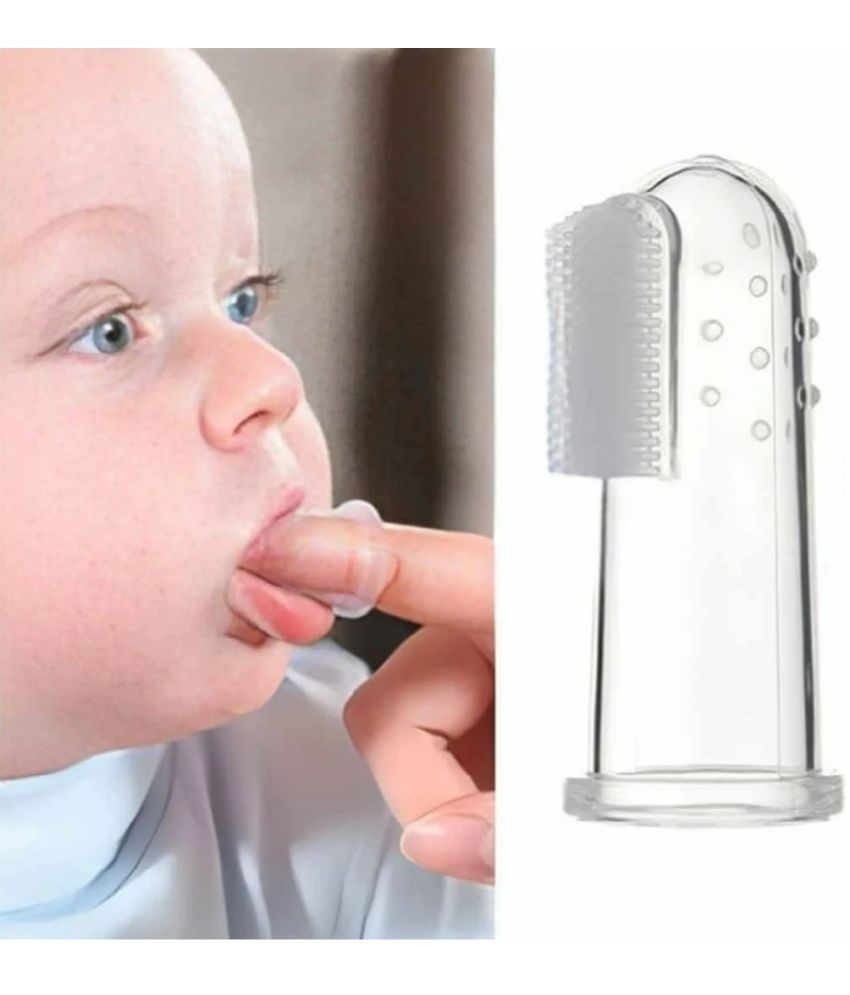     			Qin Pin White Silicone Baby Toothbrush ( 1 pcs )