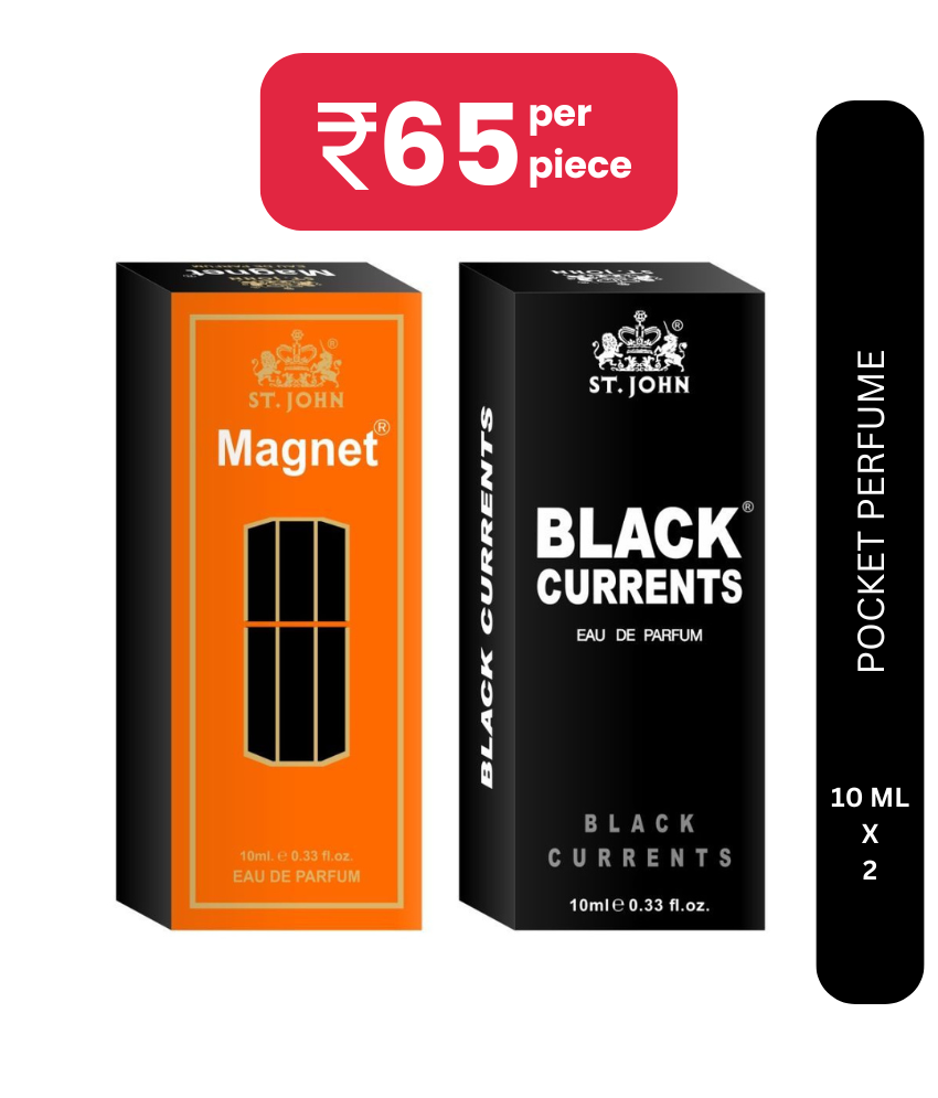     			ST.JOHN Cobra Magnet & Black Currents Long Lasting Pocket Perfume For Men 10ml (20ml) - Pack of 2