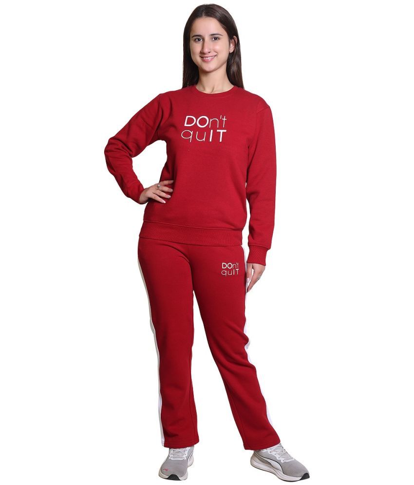     			UGF Red Fleece Printed Tracksuit - Pack of 1