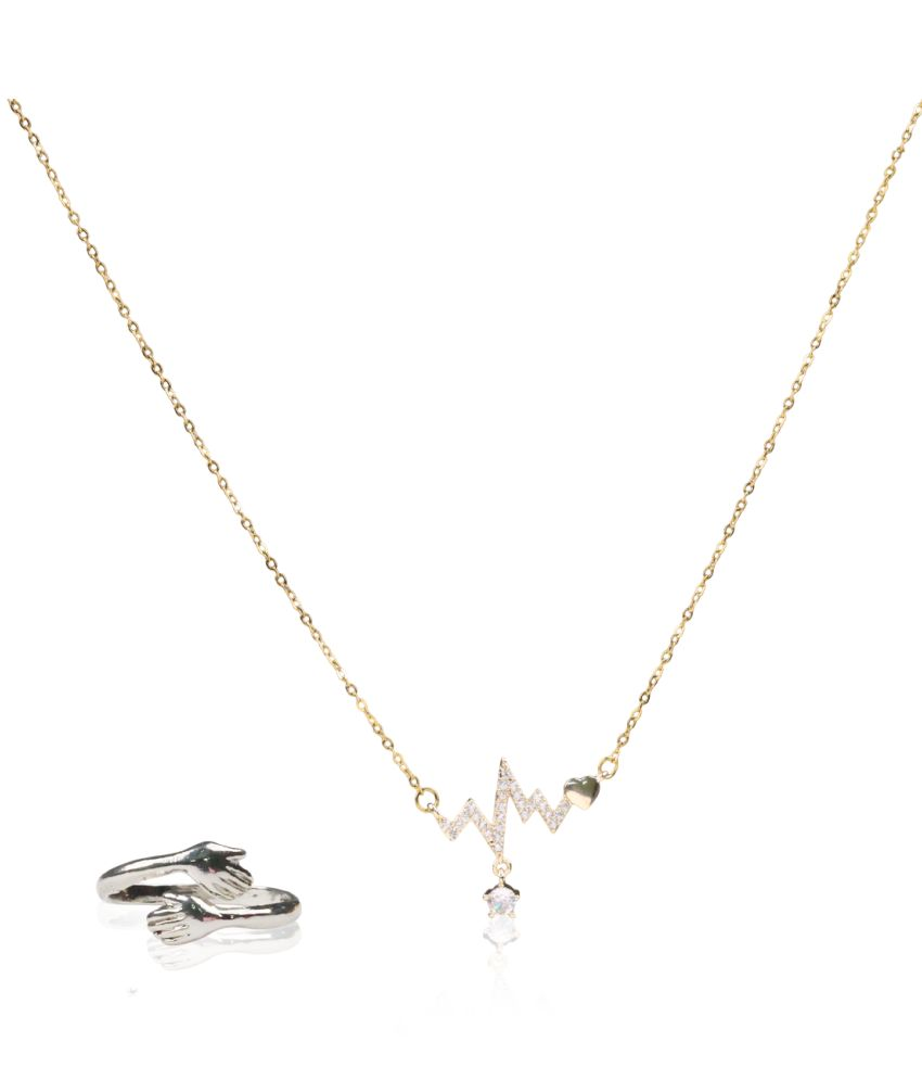     			Unicorn Rose Gold Pendant set ( Pack of 2 )