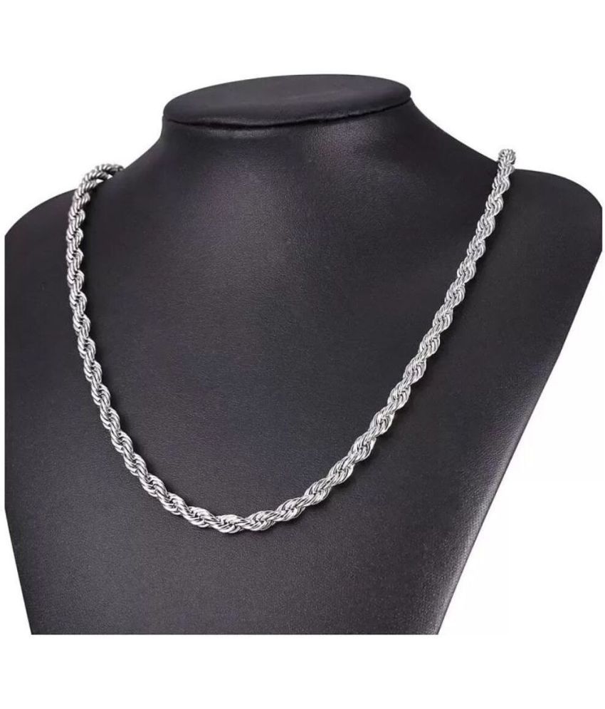     			db enbloc Rhodium Plated Chain ( Set of 1 )