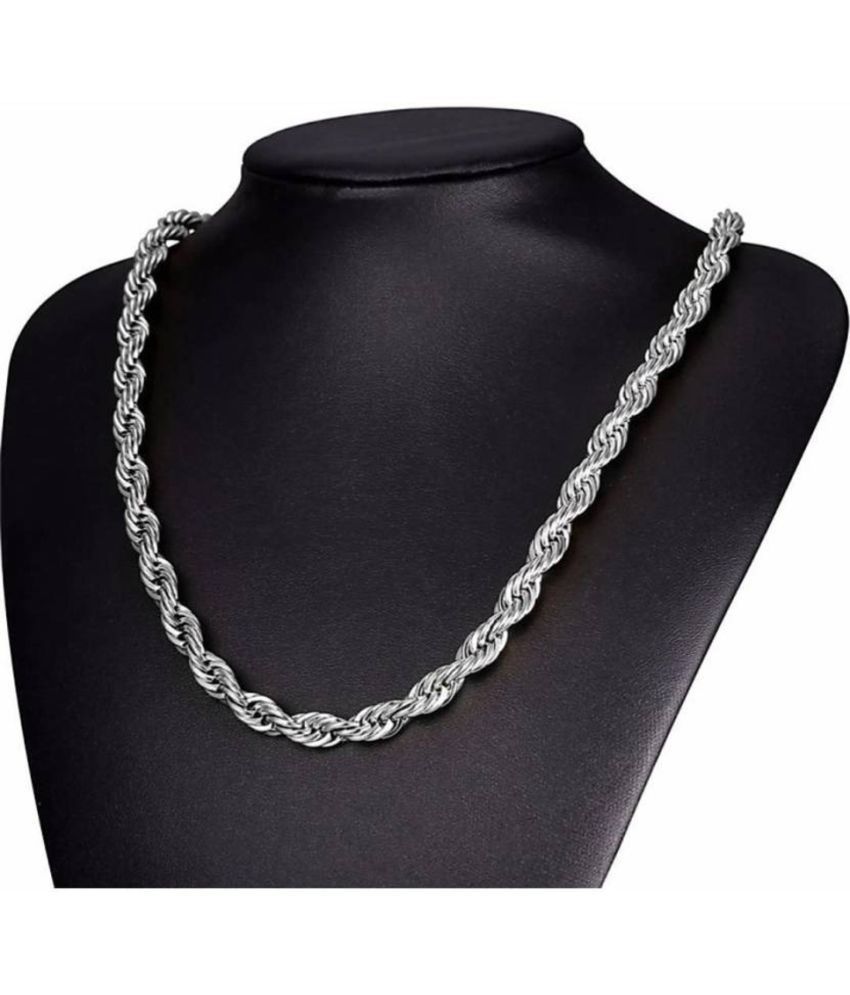     			db enbloc Rhodium Plated Chain ( Set of 1 )