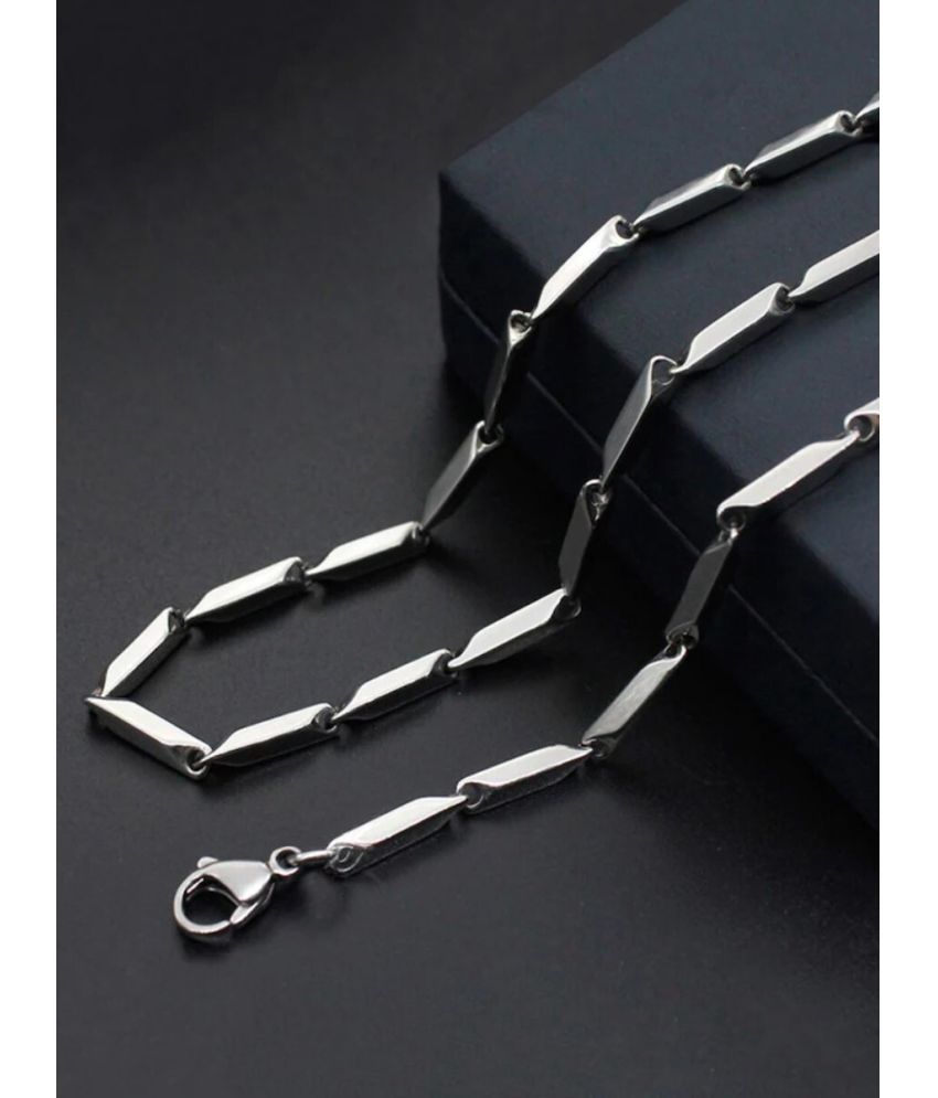     			db enbloc Rhodium Plated Chain ( Set of 1 )