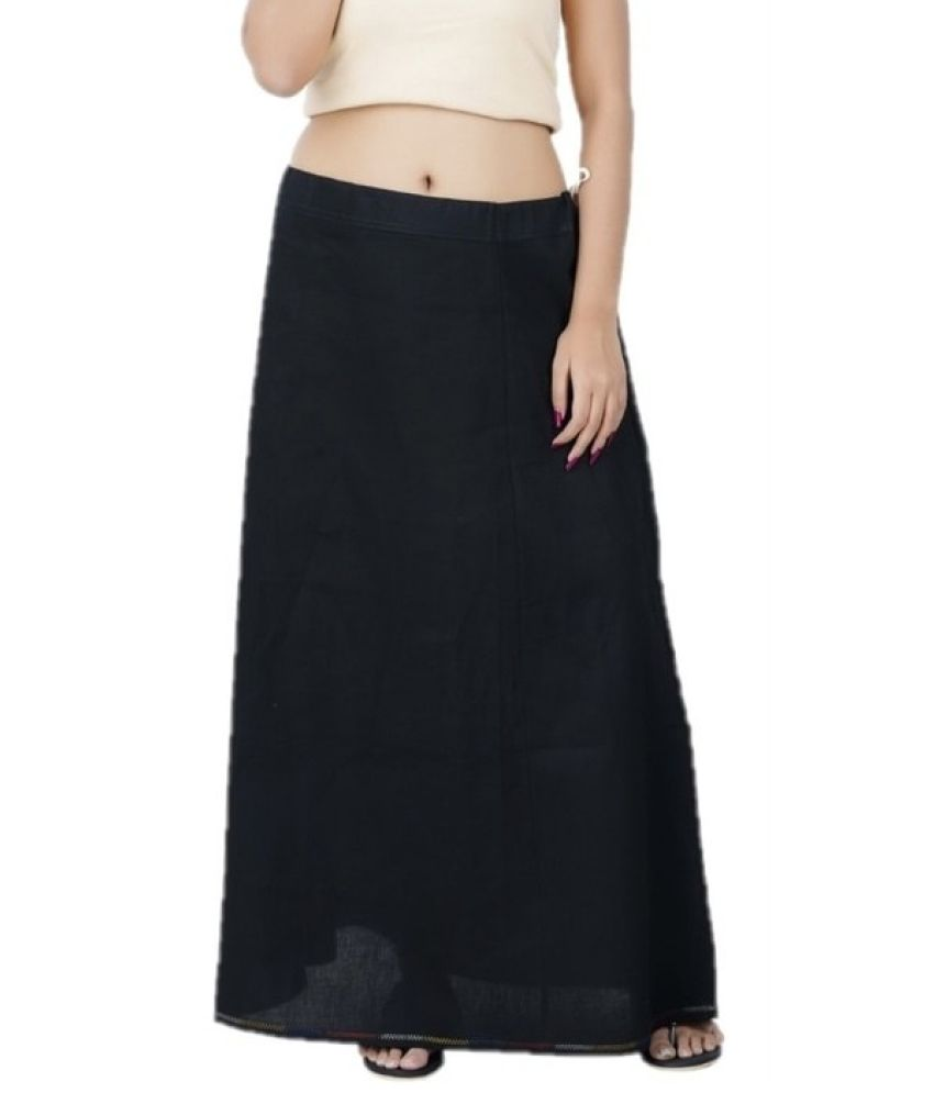     			D1 DIFFERENT ONE Black Cotton Petticoat - Single