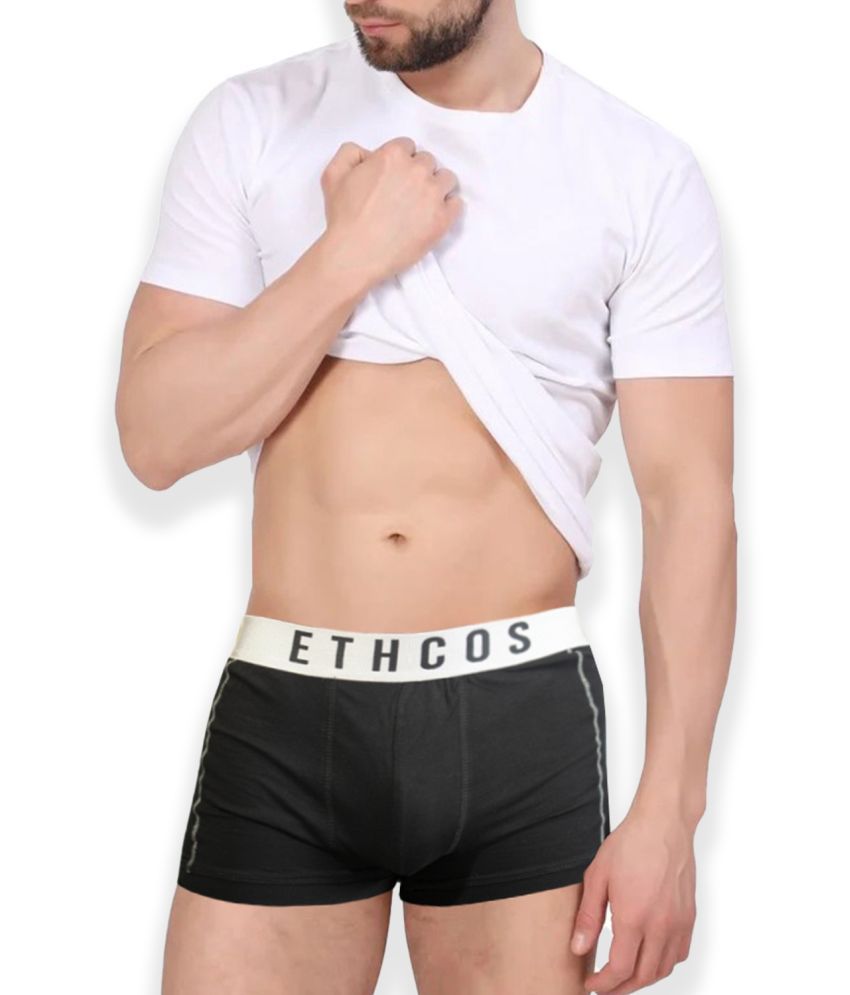     			ETHCOS Pack of 1 Modal Trunks For Men's ( Black )