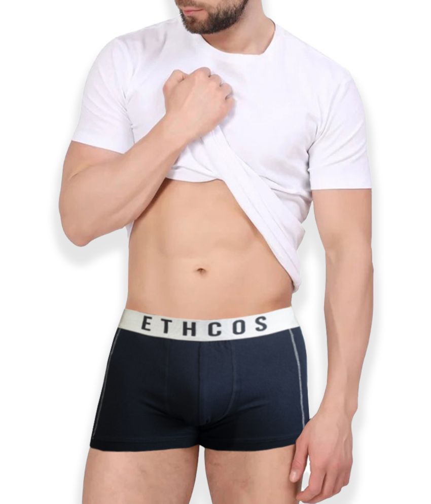     			ETHCOS Pack of 1 Modal Trunks For Men's ( Navy Blue )