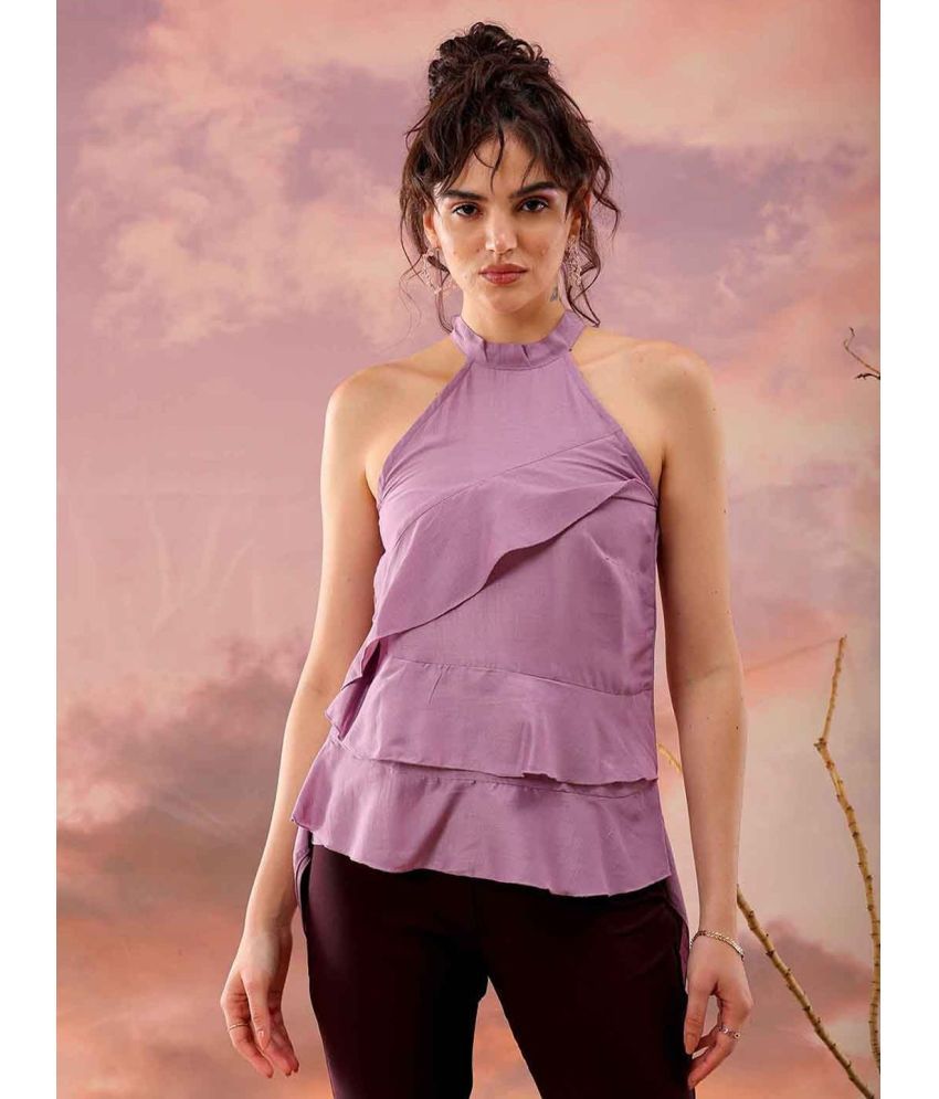     			Freehand Purple Polyester Women's Regular Top ( Pack of 1 )