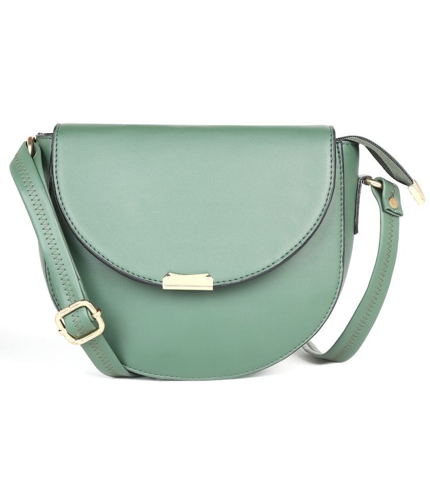     			Lookout Fashion Sling Bag Faux Leather Set of 1 ( Green )