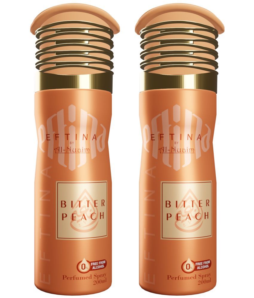     			Al-Nuaim Bitter Peach Deodorant Spray for Unisex 400 ml ( Pack of 2 )