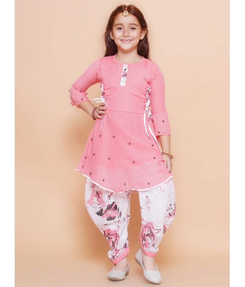     			Arshia Fashions Girls Viscose Top & Dhoti Set ( Pack of 1 , Pink )