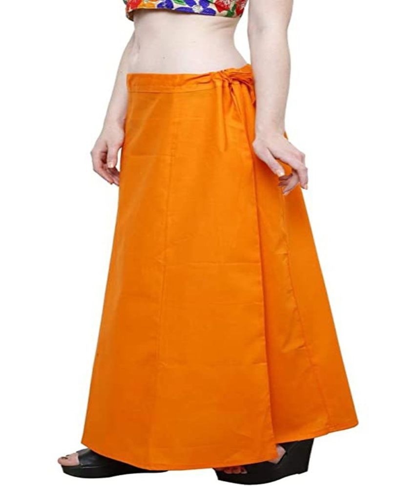     			D1 DIFFERENT ONE Orange Cotton Petticoat - Single