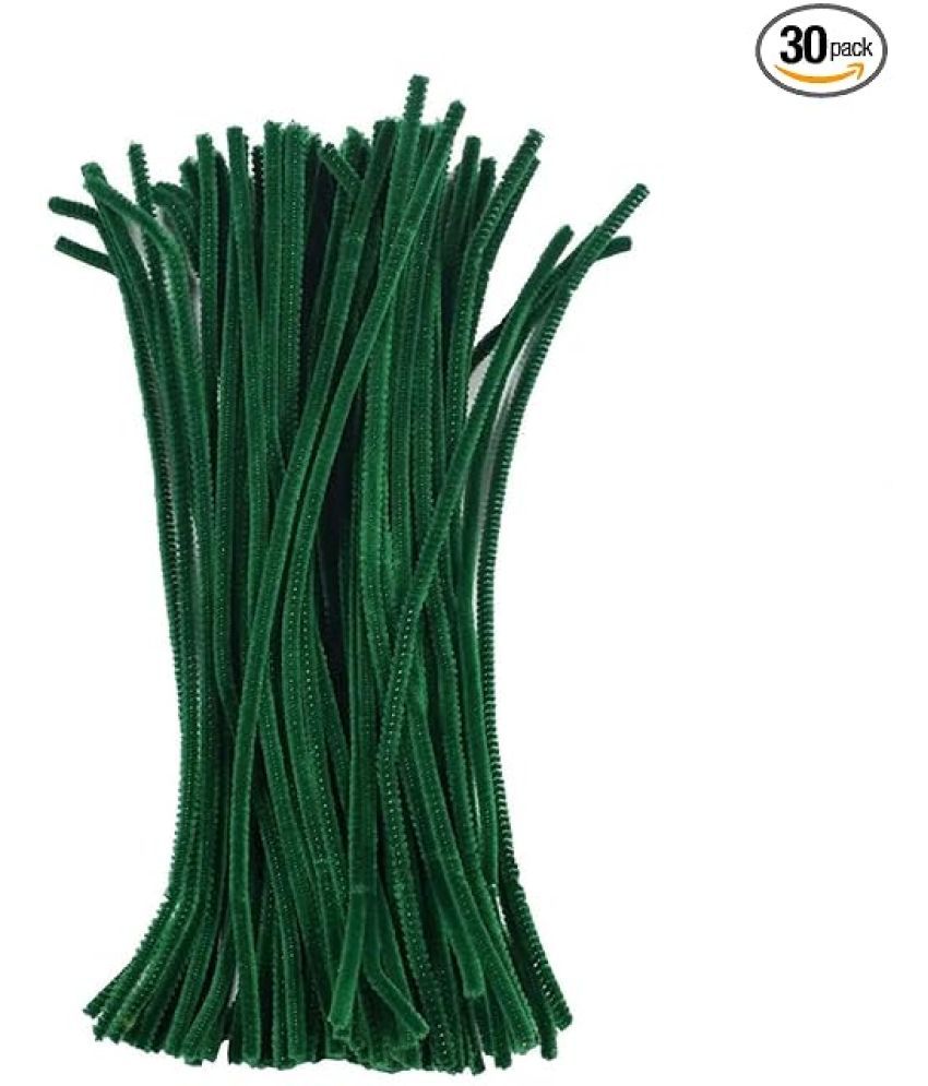     			ECLET Pipe Cleaner 12 GREEN Color 100pcs for Hobby Crafts, Scrapbooking, DIY Accessory