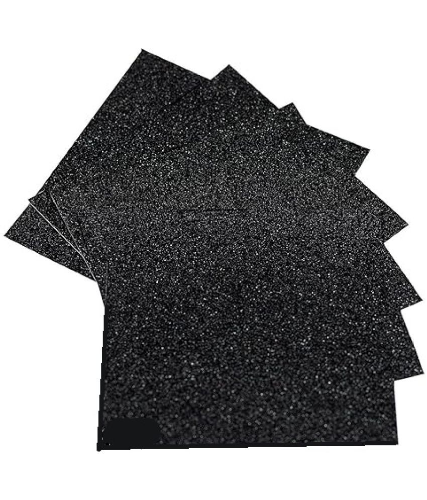     			Eclet (BLACK) A4 Glitter Foam Sheet Sparkles Color, for Art & Craft, Decoration, Gift Wrapping, Scrapbooking, Craft Project, Etc