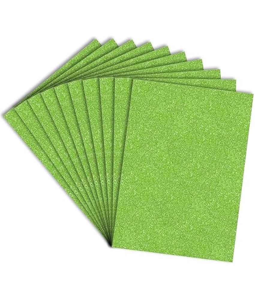     			Eclet (LIGHT GREEN) A4 Glitter Foam Sheet Sparkles Color, for Art & Craft, Decoration, Gift Wrapping, Scrapbooking, Craft Project, Etc