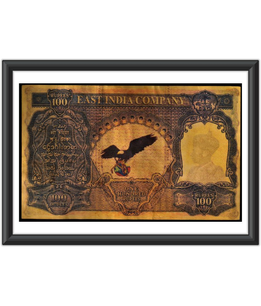     			Rare  100 Rupees Eagle Note King George Signed by C.D Deshmukh Collectible Vintage Currency