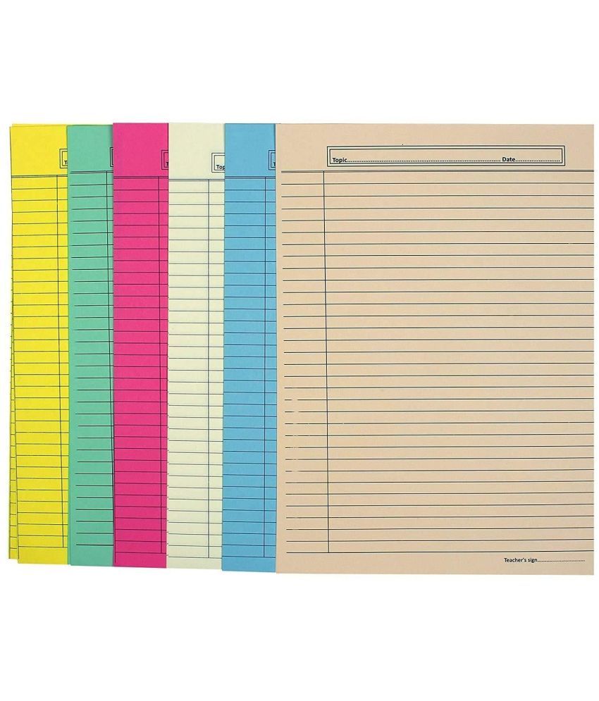     			Freedy A4 Size one Side Ruled coloured Sheet (Pack of 60 sheets) for Project/Assignment/Practical/Homework(A4-60 Sheet OSR coloured) PACK OF 60 SHEET