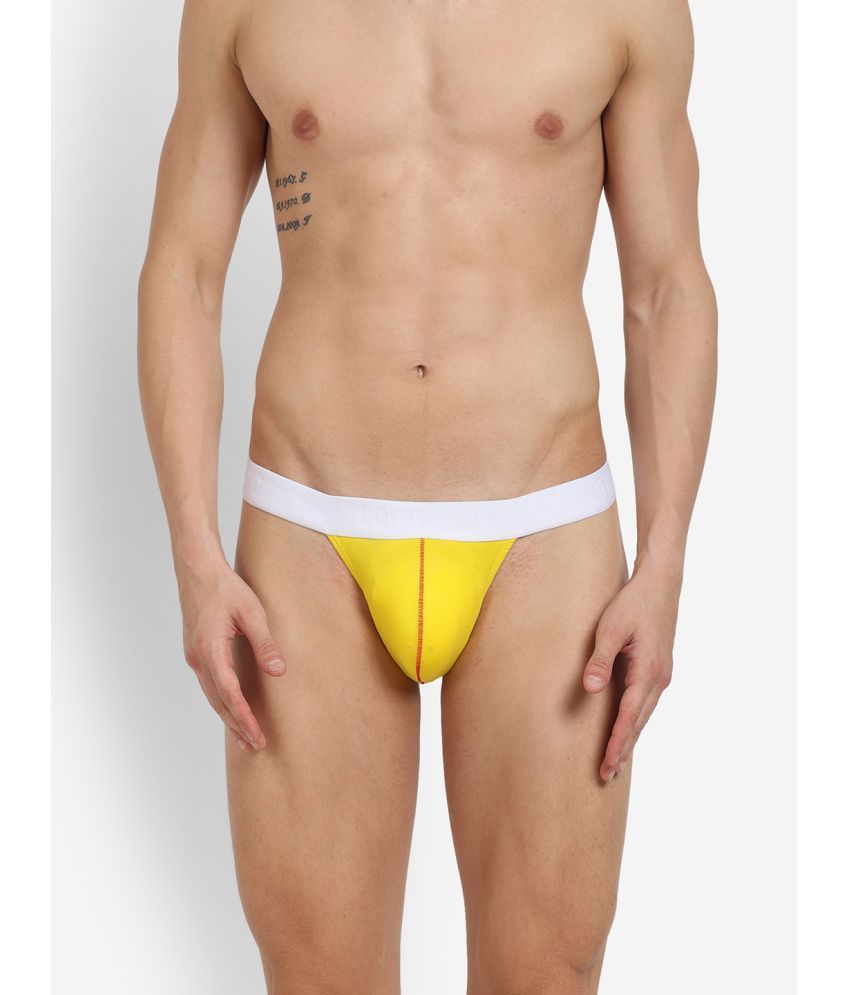     			La Intimo Pack of 1 Cotton G-String For Men's ( Yellow )