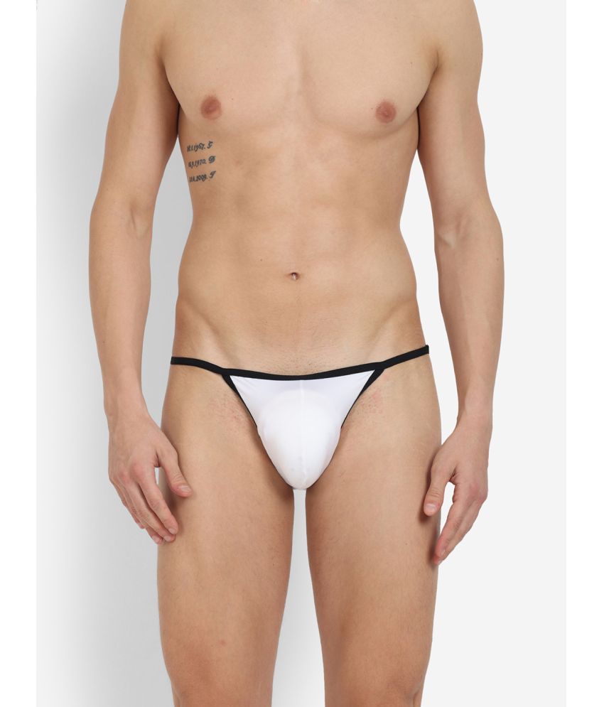     			La Intimo Pack of 1 Nylon Thongs For Men's ( White )