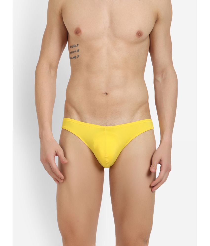     			La Intimo Pack of 1 Nylon Briefs For Men's ( Yellow )