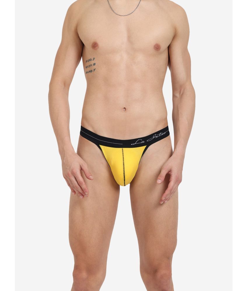     			La Intimo Pack of 1 Cotton Bikini For Men's ( Yellow )