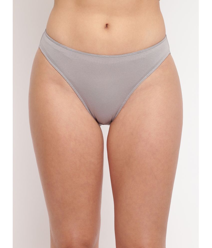     			La Intimo Pack of 1 Cotton Briefs For Women ( Grey )