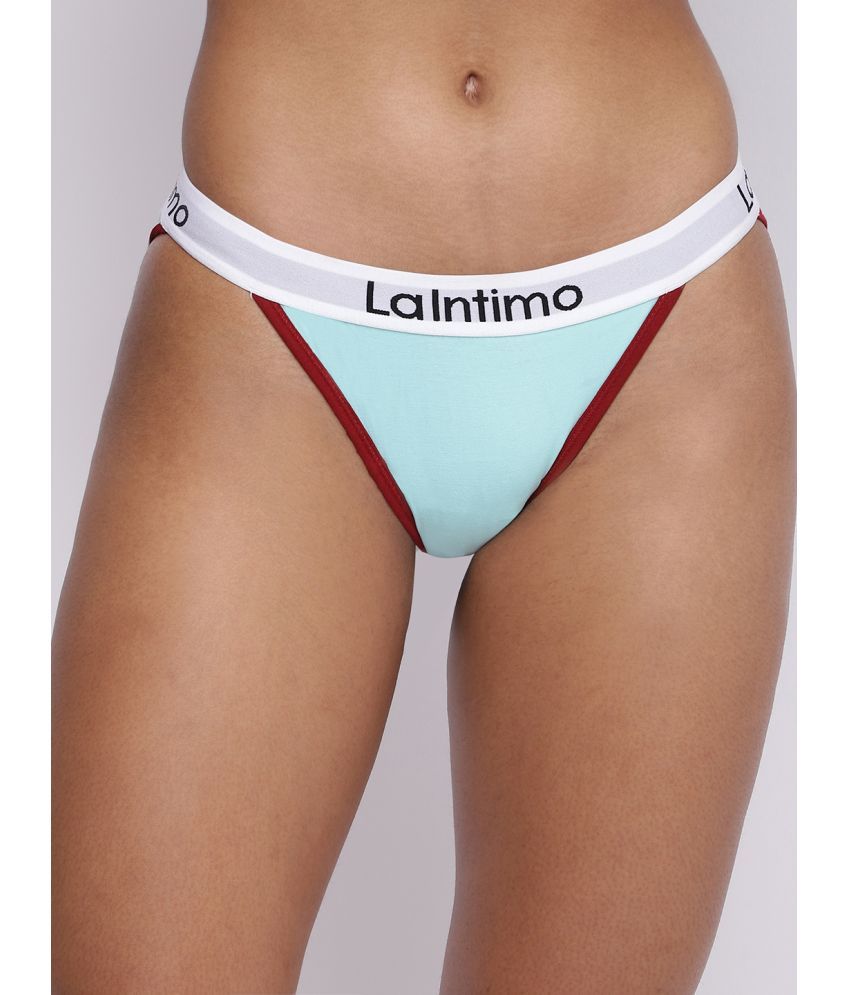     			La Intimo Pack of 1 Cotton Briefs For Women ( Sea Green )