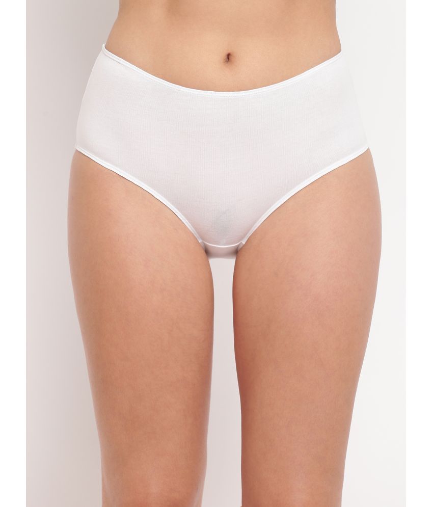     			La Intimo Pack of 1 Cotton Briefs For Women ( White )