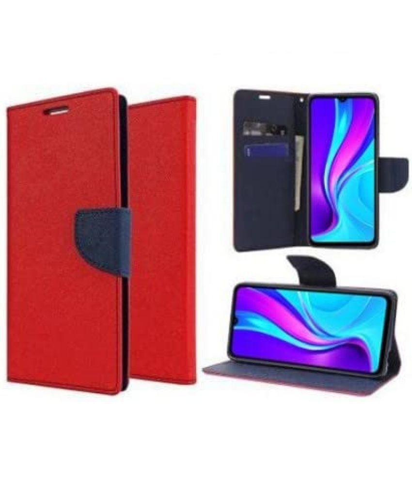     			Masque Red Flip Cover Artificial Leather Compatible For Xiaomi Redmi 7 ( Pack of 1 )