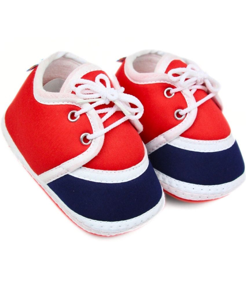     			Neska Moda - Red Booties For Baby Boy & Baby Girl 6-12 Months ( Pack of 1 )