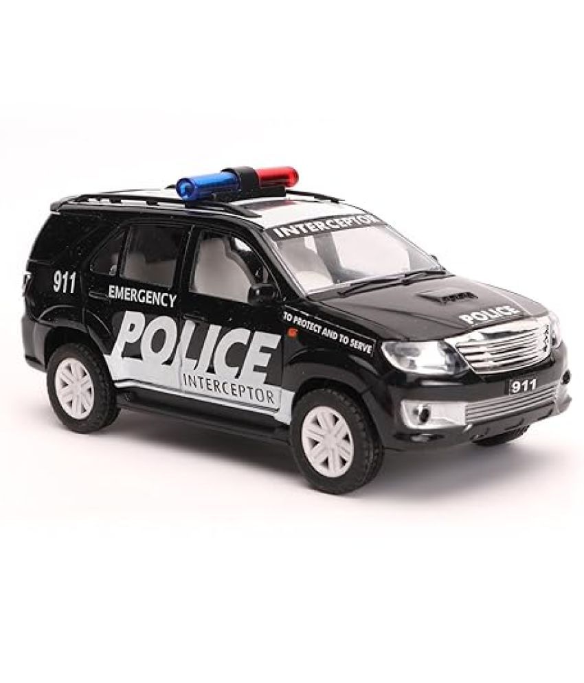     			Plastic Police Interceptor Fortune Pull Back Car, Number Of Pieces: 3