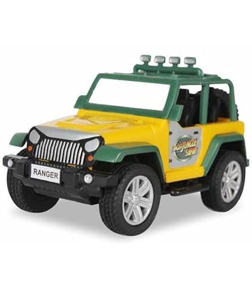     			Ranger Jungle Safari/Police Toy Car Made Of Non Toxic Plastic Safari Toy Police Jeep Pull Back Action Excellent Body Graphics.