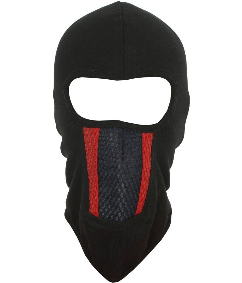     			AKSMIT Black/Red Solid Others Bike Face Cover M