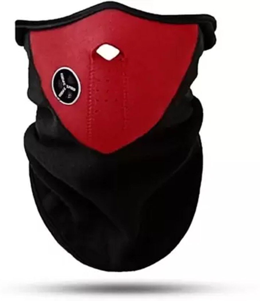     			AKSMIT Red Solid Others Bike Face Cover Free