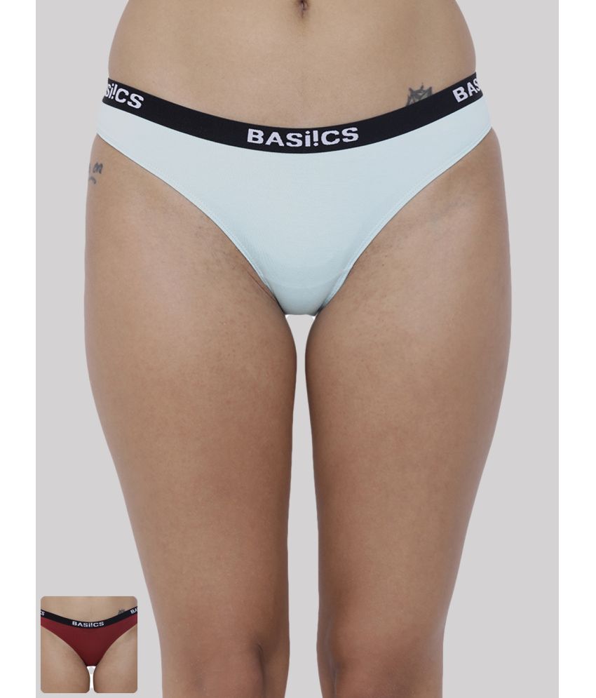     			BASIICS By La Intimo Pack of 2 Cotton Briefs For Women ( Multi Color )