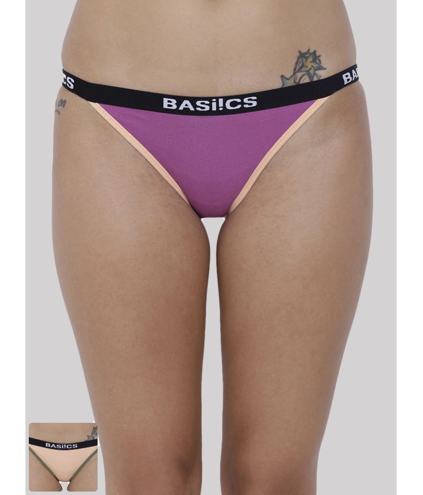     			BASIICS By La Intimo Pack of 2 Cotton Briefs For Women ( Multi Color )