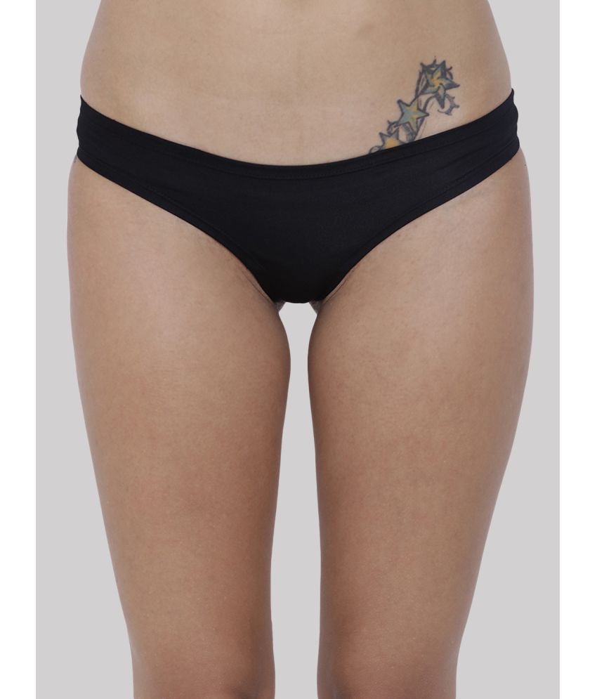     			BASIICS By La Intimo Pack of 1 Polyester Briefs For Women ( Black )