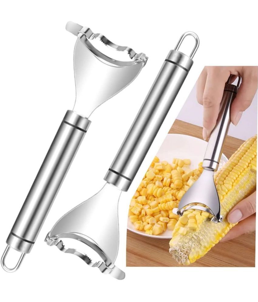     			DHS Silver Stainless Steel Corn Kerneler ( Pack of 2 )