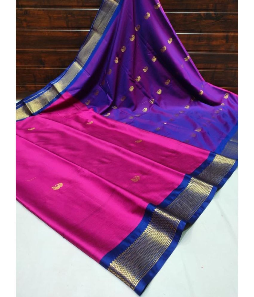     			FAB SILK Pack of 1 Cotton Silk Woven Saree With Blouse Piece ( Pink )