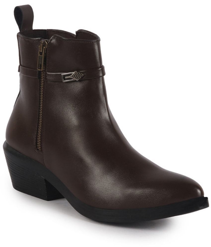     			Fausto Brown Women's Ankle Length Boots