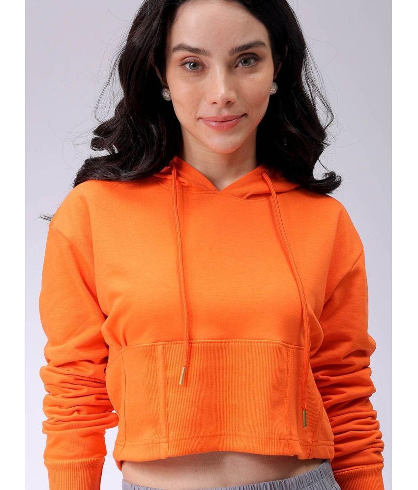     			Freehand Poly Cotton Women's Hooded Sweatshirt ( Orange )