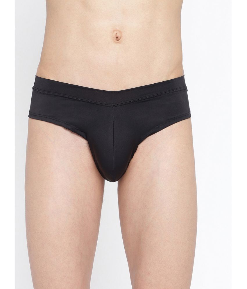     			La Intimo Pack of 1 Polyester Briefs For Men's ( Black )