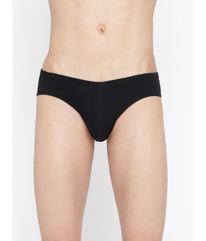     			La Intimo Pack of 1 Cotton Briefs For Men's ( Black )