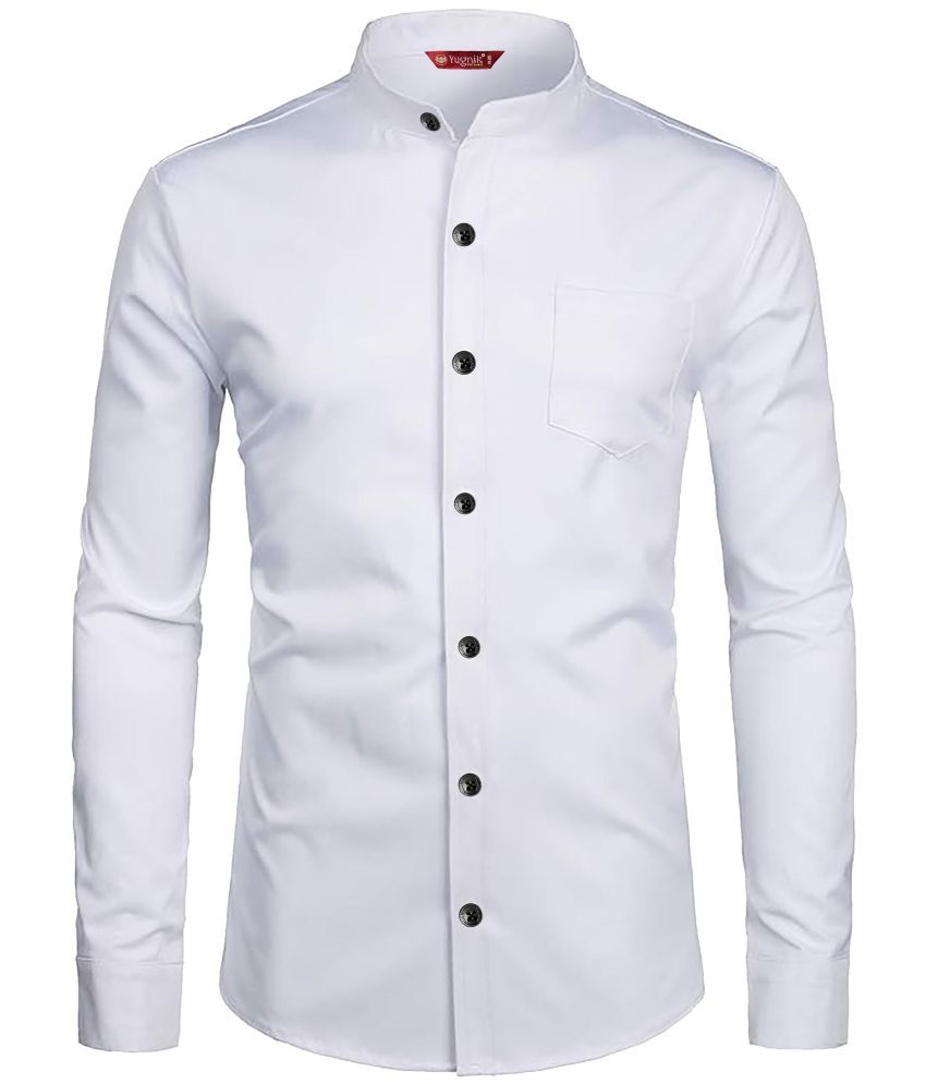     			Yugnik Cotton Blend Slim Fit Full Sleeves Men's Formal Shirt - White ( Pack of 1 )