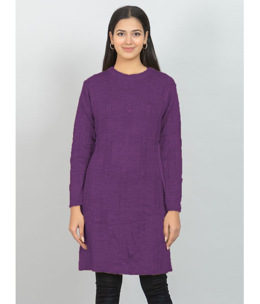     			woolkart Woollen Women's Shrugs - Purple ( )