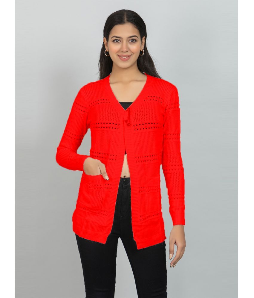     			woolkart Woollen Women's Shrugs - Red ( )