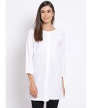 Oxolloxo White Cotton Women's Tunic ( Pack of 1 )