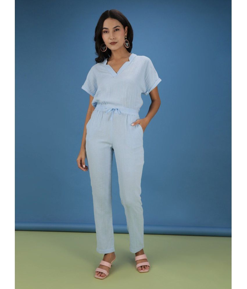     			Freehand Blue Cotton Regular Fit Women's Jumpsuit ( Pack of 1 )